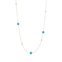 Tiffany & Co. Elsa Peretti® Color by the Yard sprinkle necklace in 18k gold with gemstones. | ^ Necklaces & Pendants|Gold Jewelry