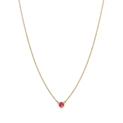 Tiffany & Co. Elsa Peretti® Color by the Yard Pendant in Yellow Gold with a Ruby | ^ Necklaces & Pendants|Gold Jewelry