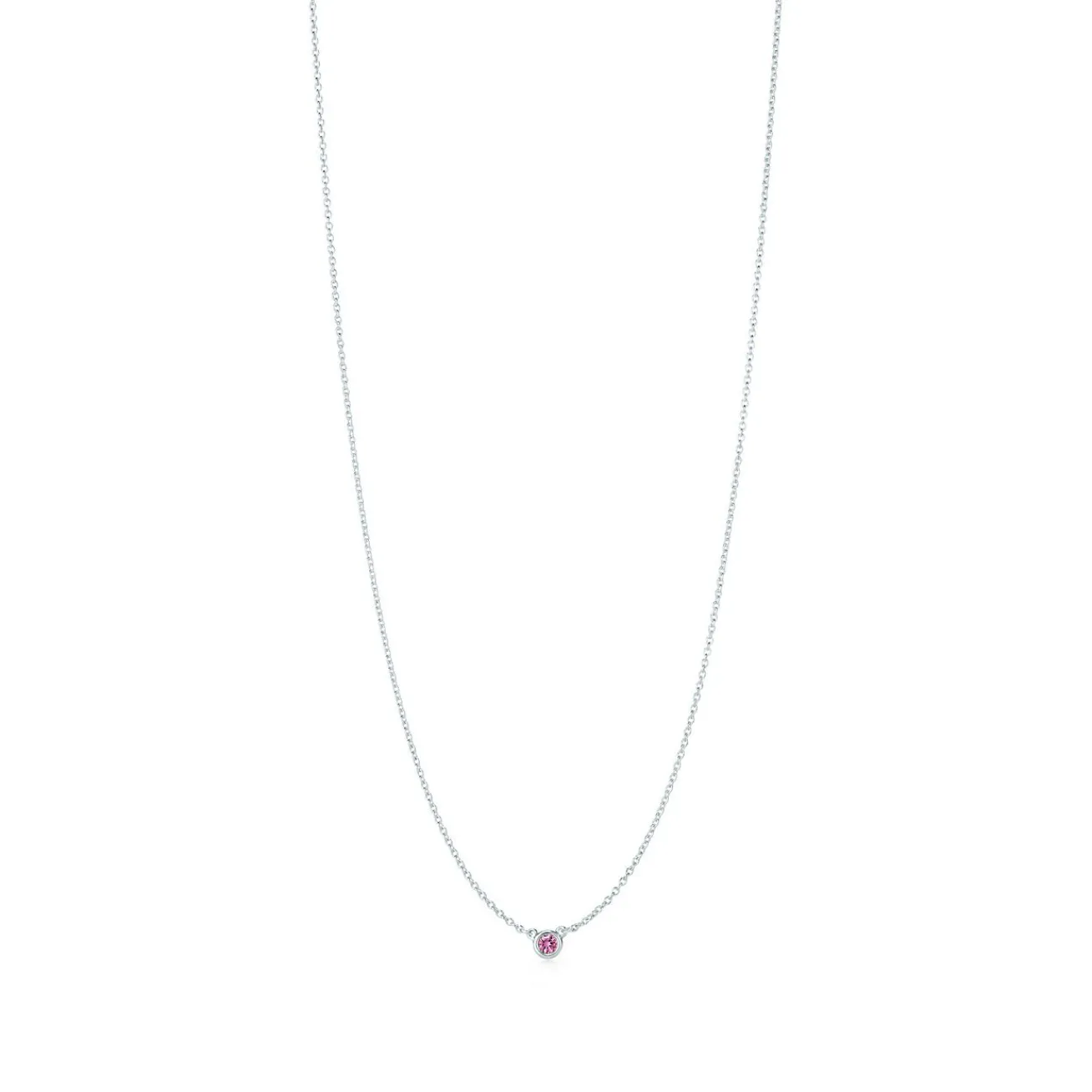 Tiffany & Co. Elsa Peretti® Color by the Yard Pink Sapphire Pendant in Silver | ^ Necklaces & Pendants|Sterling Silver Jewelry