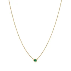 Tiffany & Co. Elsa Peretti® Color by the Yard Pendant in Yellow Gold with an Emerald | ^ Necklaces & Pendants|Gold Jewelry
