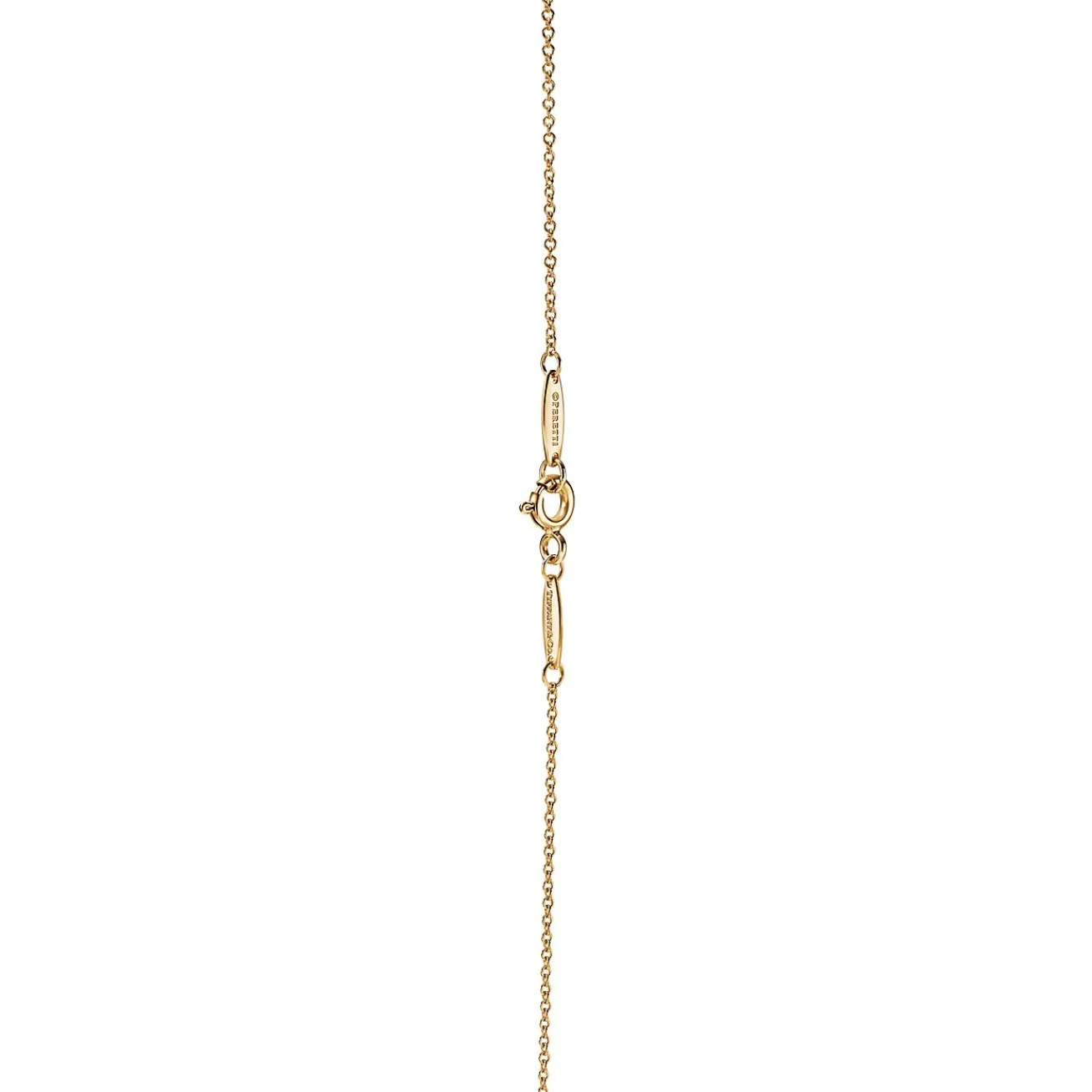 Tiffany & Co. Elsa Peretti® Color by the Yard Pendant in Yellow Gold with an Emerald | ^ Necklaces & Pendants|Gold Jewelry