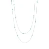 Tiffany & Co. Elsa Peretti® Color by the Yard sprinkle necklace in silver with aquamarines. | ^ Necklaces & Pendants|Sterling Silver Jewelry