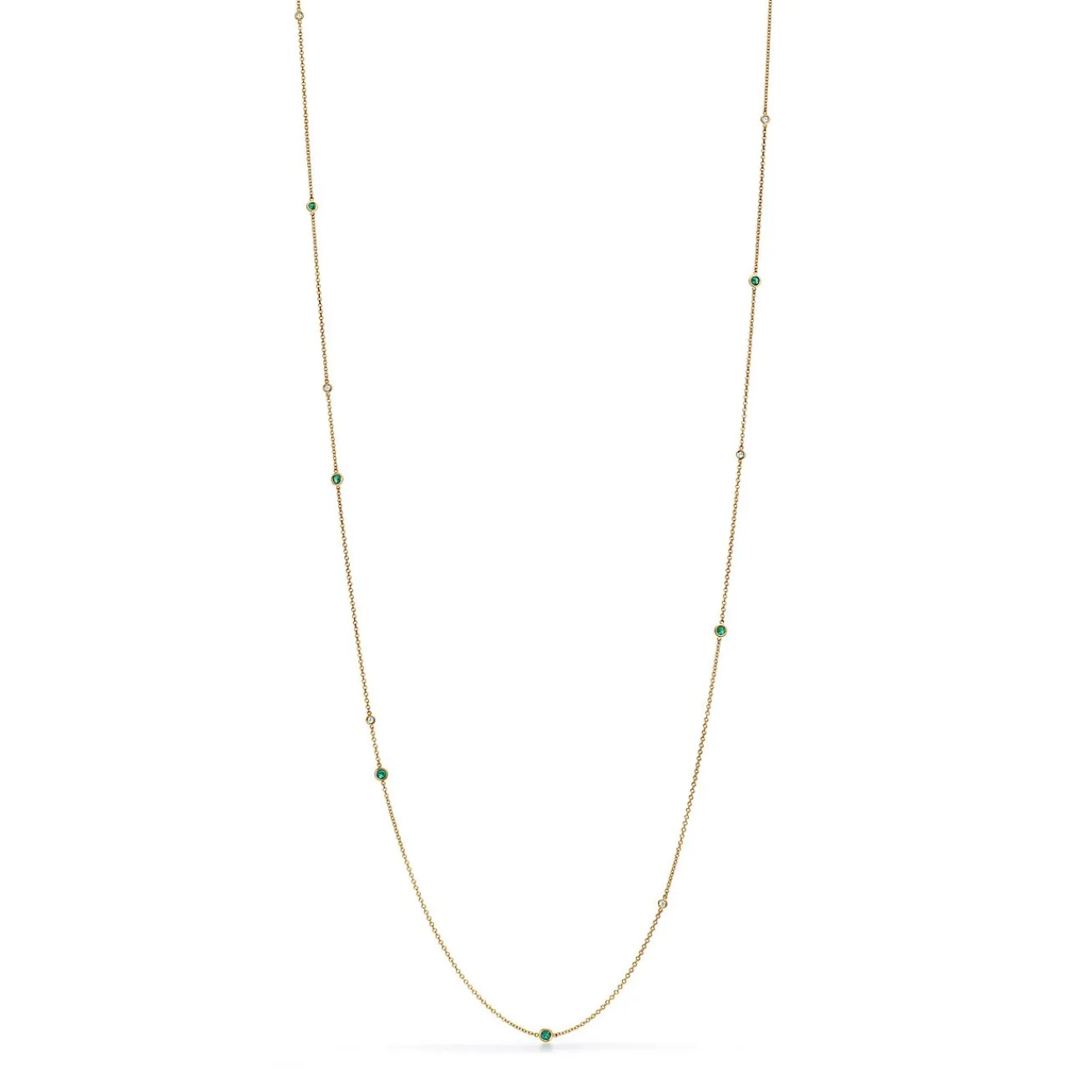 Tiffany & Co. Elsa Peretti® Color by the Yard sprinkle necklace in 18k gold with gemstones. | ^ Necklaces & Pendants|Gold Jewelry