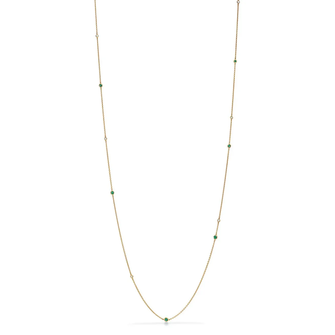 Tiffany & Co. Elsa Peretti® Color by the Yard sprinkle necklace in 18k gold with gemstones. | ^ Necklaces & Pendants|Gold Jewelry