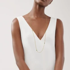 Tiffany & Co. Elsa Peretti® Color by the Yard sprinkle necklace in 18k gold with gemstones. | ^ Necklaces & Pendants|Gold Jewelry