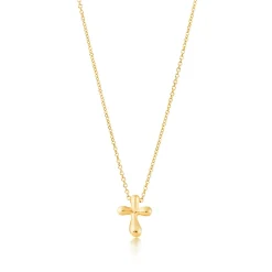 Tiffany & Co. Elsa Peretti® cross pendant in 18k gold, 12 mm wide. | ^ Necklaces & Pendants|Gold Jewelry