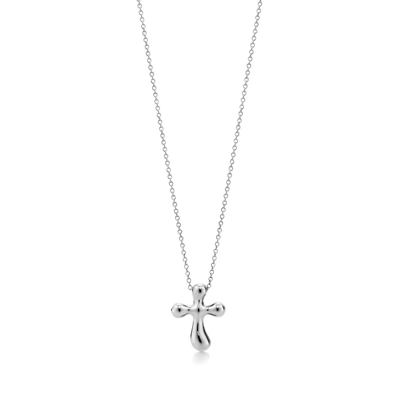 Tiffany & Co. Elsa Peretti® cross pendant in sterling silver, 14 mm wide. | ^ Necklaces & Pendants|Sterling Silver Jewelry