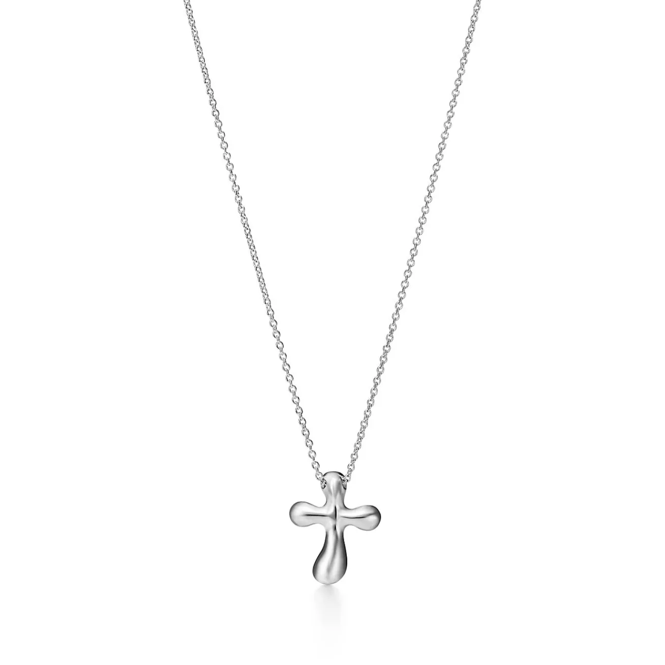 Tiffany & Co. Elsa Peretti® cross pendant in sterling silver, 14 mm wide. | ^ Necklaces & Pendants|Sterling Silver Jewelry