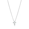 Tiffany & Co. Elsa Peretti® cross pendant in sterling silver, 12 mm long. | ^ Necklaces & Pendants|Sterling Silver Jewelry