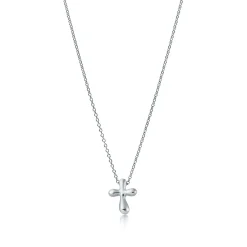 Tiffany & Co. Elsa Peretti® cross pendant in sterling silver, 12 mm long. | ^ Necklaces & Pendants|Sterling Silver Jewelry