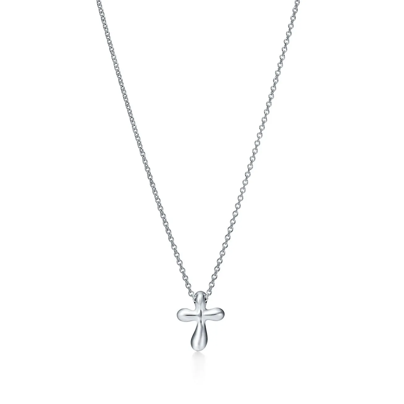 Tiffany & Co. Elsa Peretti® cross pendant in sterling silver, 12 mm long. | ^ Necklaces & Pendants|Sterling Silver Jewelry