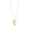 Tiffany & Co. Elsa Peretti® cross pendant in 18k gold, 14 mm wide. | ^ Necklaces & Pendants|Gold Jewelry