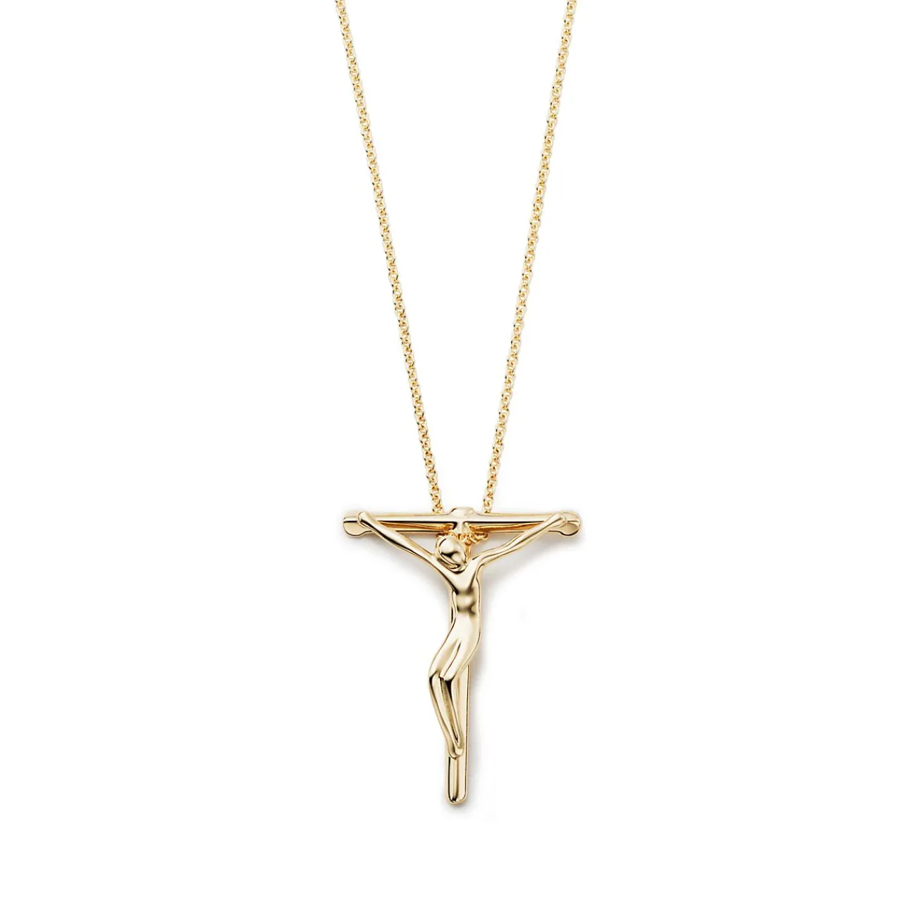 Tiffany & Co. Elsa Peretti® crucifix pendant in 18k gold, 27 mm wide. | ^ Necklaces & Pendants|Gold Jewelry
