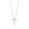 Tiffany & Co. Elsa Peretti® crucifix pendant in sterling silver, 19 mm wide. | ^ Necklaces & Pendants|Sterling Silver Jewelry