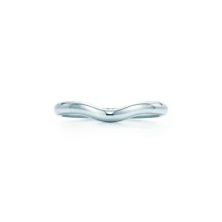 Tiffany & Co. Elsa Peretti® curved wedding band ring in platinum. | ^Women Rings|Platinum Jewelry