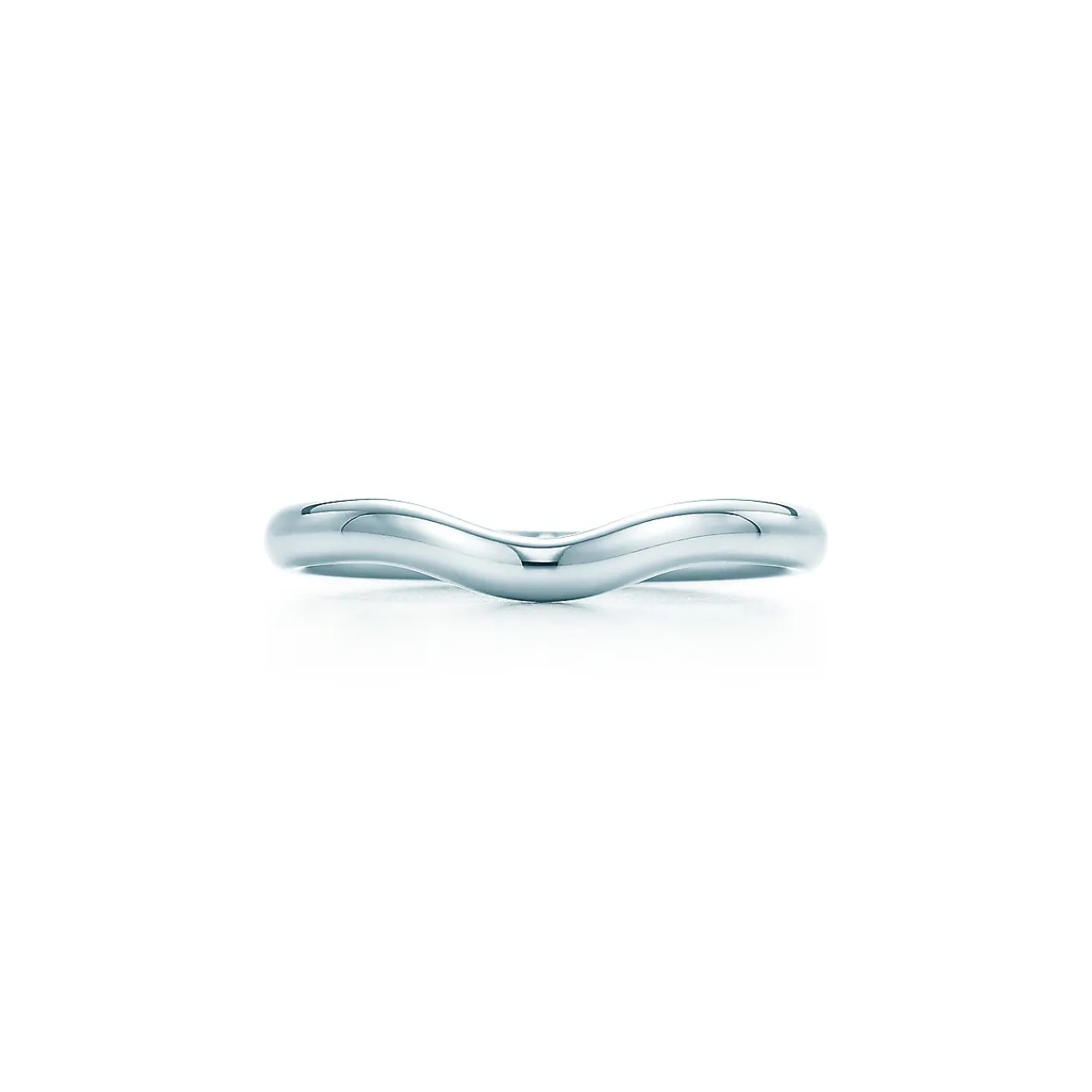Tiffany & Co. Elsa Peretti® curved wedding band ring in platinum. | ^Women Rings|Platinum Jewelry