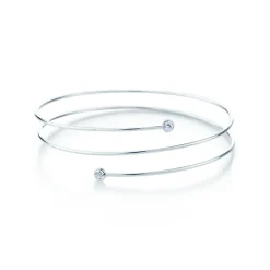 Tiffany & Co. Elsa Peretti® Diamond Hoop three-row bracelet in sterling silver with diamonds, | ^ Bracelets|Sterling Silver Jewelry
