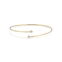 Tiffany & Co. Elsa Peretti® Diamond Hoop single-row bangle in 18k gold with diamonds, medium. | ^ Bracelets|Gold Jewelry