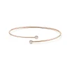 Tiffany & Co. Elsa Peretti® Diamond Hoop single-row bangle in 18k rose gold with diamonds. | ^ Bracelets|Rose Gold Jewelry
