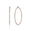 Tiffany & Co. Elsa Peretti® Diamond Hoop earrings in 18k rose gold with diamonds, medium. | ^ Earrings|Hoop Earrings