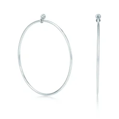 Tiffany & Co. Elsa Peretti® Diamond Hoop earrings in sterling silver with diamonds, medium. | ^ Earrings|Gifts for Her