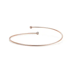 Tiffany & Co. Elsa Peretti® Diamond Hoop single-row bangle in 18k rose gold with diamonds. | ^ Bracelets|Rose Gold Jewelry