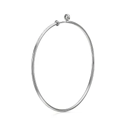 Tiffany & Co. Elsa Peretti® Diamond Hoop earrings in sterling silver with diamonds, large. | ^ Earrings|Hoop Earrings