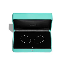 Tiffany & Co. Elsa Peretti® Diamond Hoop earrings in sterling silver with diamonds, large. | ^ Earrings|Hoop Earrings