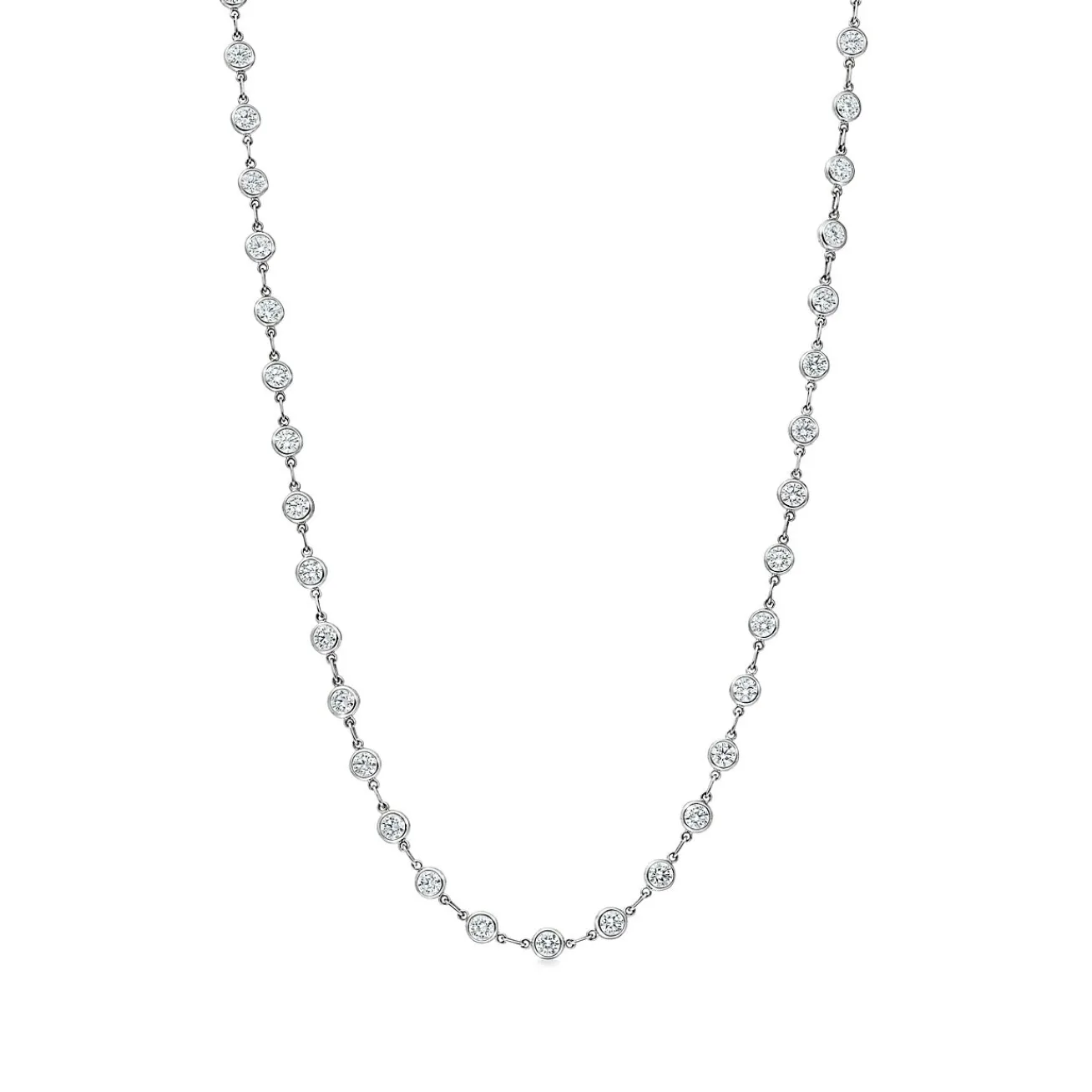 Tiffany & Co. Elsa Peretti® Diamonds by the Yard® necklace in platinum. | ^ Necklaces & Pendants|Elsa Peretti®