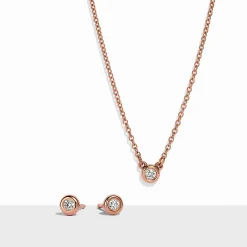 Tiffany & Co. Elsa Peretti® Diamonds by the Yard® Pendant and Earrings Set in Rose Gold | ^ Rose Gold Jewelry|Elsa Peretti®