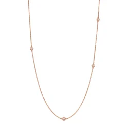 Tiffany & Co. Elsa Peretti® Diamonds by the Yard® sprinkle necklace in 18k rose gold. | ^ Necklaces & Pendants|Rose Gold Jewelry