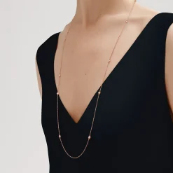 Tiffany & Co. Elsa Peretti® Diamonds by the Yard® sprinkle necklace in 18k rose gold. | ^ Necklaces & Pendants|Rose Gold Jewelry