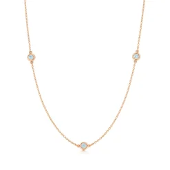 Tiffany & Co. Elsa Peretti® Diamonds by the Yard® necklace in 18k rose gold. | ^ Necklaces & Pendants|Rose Gold Jewelry