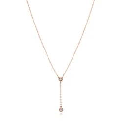 Tiffany & Co. Elsa Peretti® Diamonds by the Yard® necklace in 18k rose gold. | ^ Necklaces & Pendants|Rose Gold Jewelry