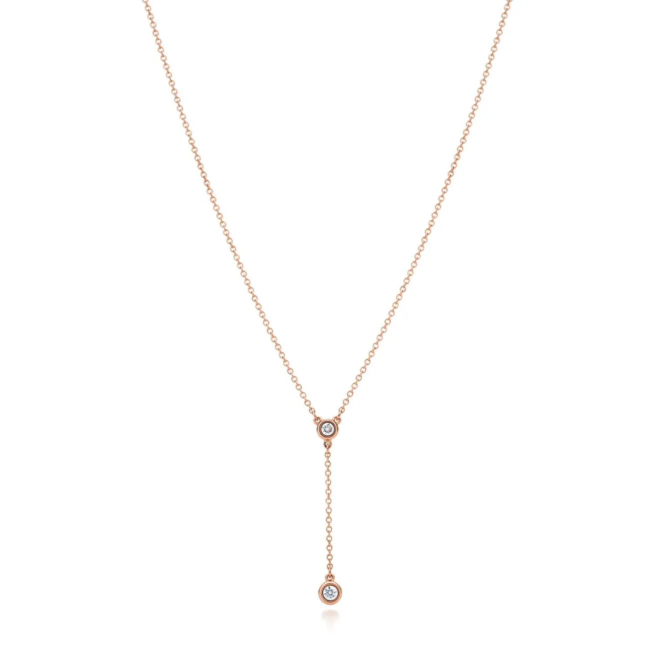 Tiffany & Co. Elsa Peretti® Diamonds by the Yard® necklace in 18k rose gold. | ^ Necklaces & Pendants|Rose Gold Jewelry