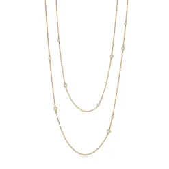 Tiffany & Co. Elsa Peretti® Diamonds by the Yard® sprinkle necklace in 18k gold. | ^ Necklaces & Pendants|Gold Jewelry
