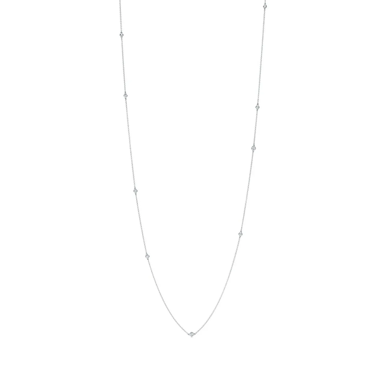 Tiffany & Co. Elsa Peretti® Diamonds by the Yard® sprinkle necklace in sterling silver. | ^ Necklaces & Pendants|Sterling Silver Jewelry