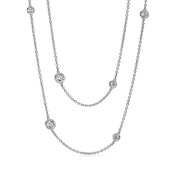 Tiffany & Co. Elsa Peretti® Diamonds by the Yard® Sprinkle Necklace in Platinum with Diamonds | ^ Necklaces & Pendants|Platinum Jewelry