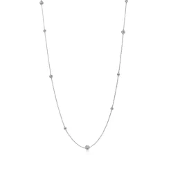 Tiffany & Co. Elsa Peretti® Diamonds by the Yard® Sprinkle Necklace in Platinum with Diamonds | ^ Necklaces & Pendants|Platinum Jewelry