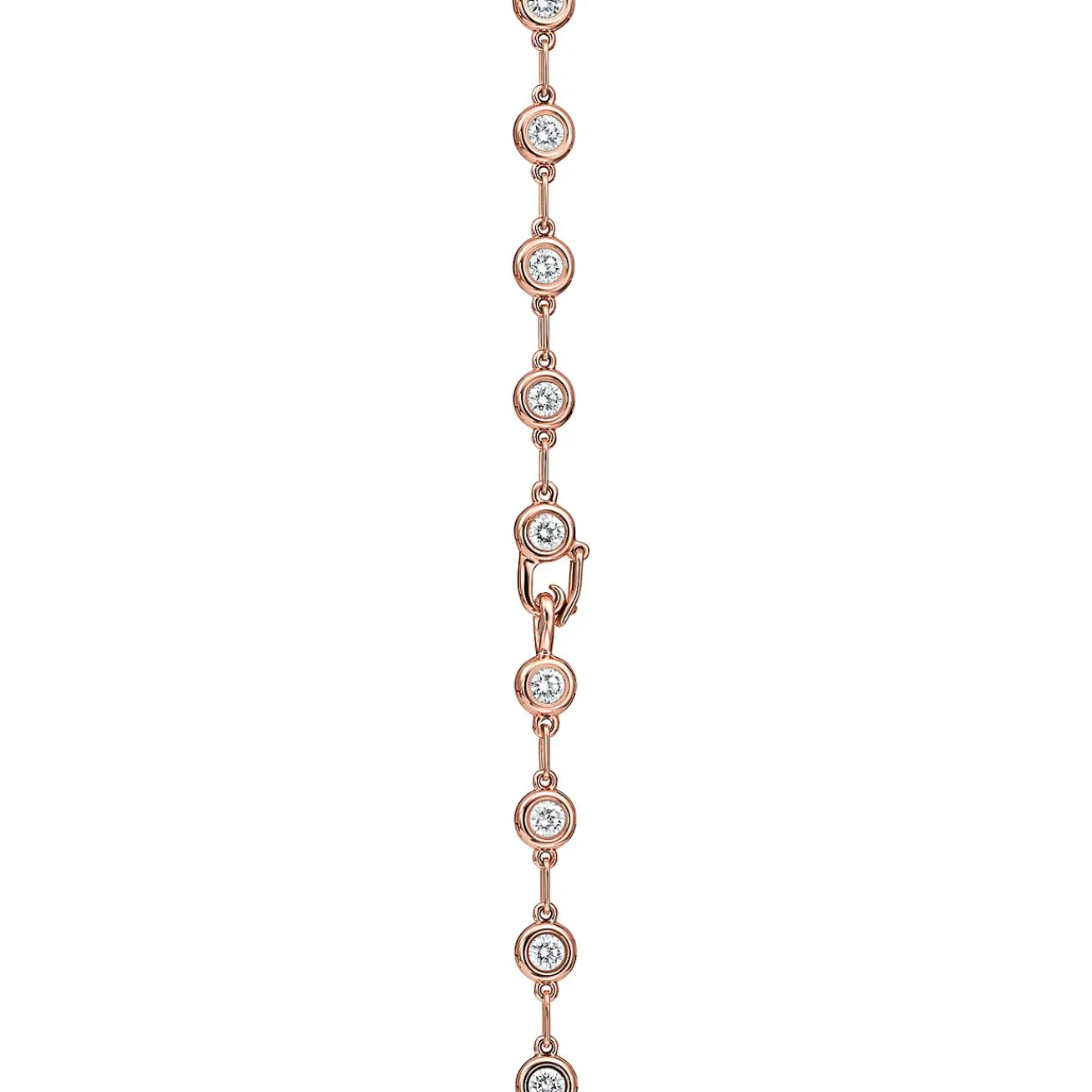 Tiffany & Co. Elsa Peretti® Diamonds by the Yard® continuous necklace in 18k rose gold. | ^ Necklaces & Pendants|Rose Gold Jewelry
