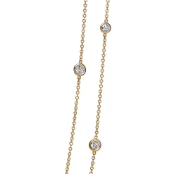 Tiffany & Co. Elsa Peretti® Diamonds by the Yard® Sprinkle Necklace in Gold with Diamonds | ^ Necklaces & Pendants|Gold Jewelry