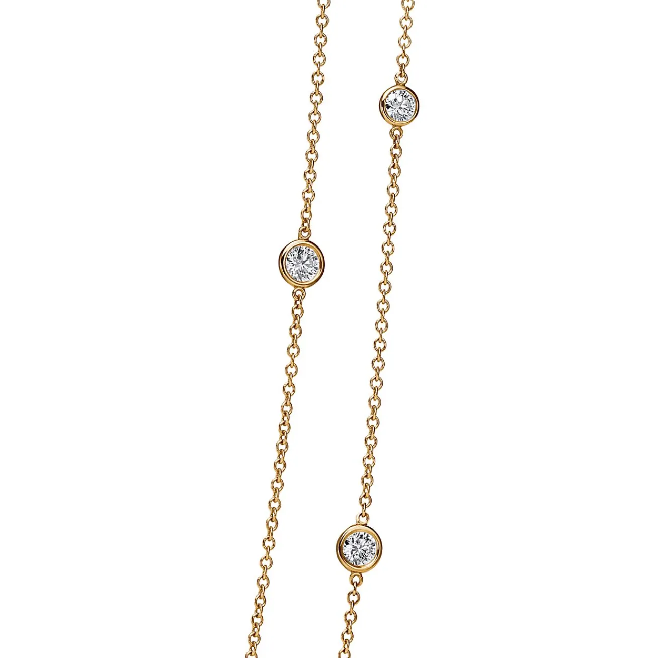 Tiffany & Co. Elsa Peretti® Diamonds by the Yard® Sprinkle Necklace in Gold with Diamonds | ^ Necklaces & Pendants|Gold Jewelry