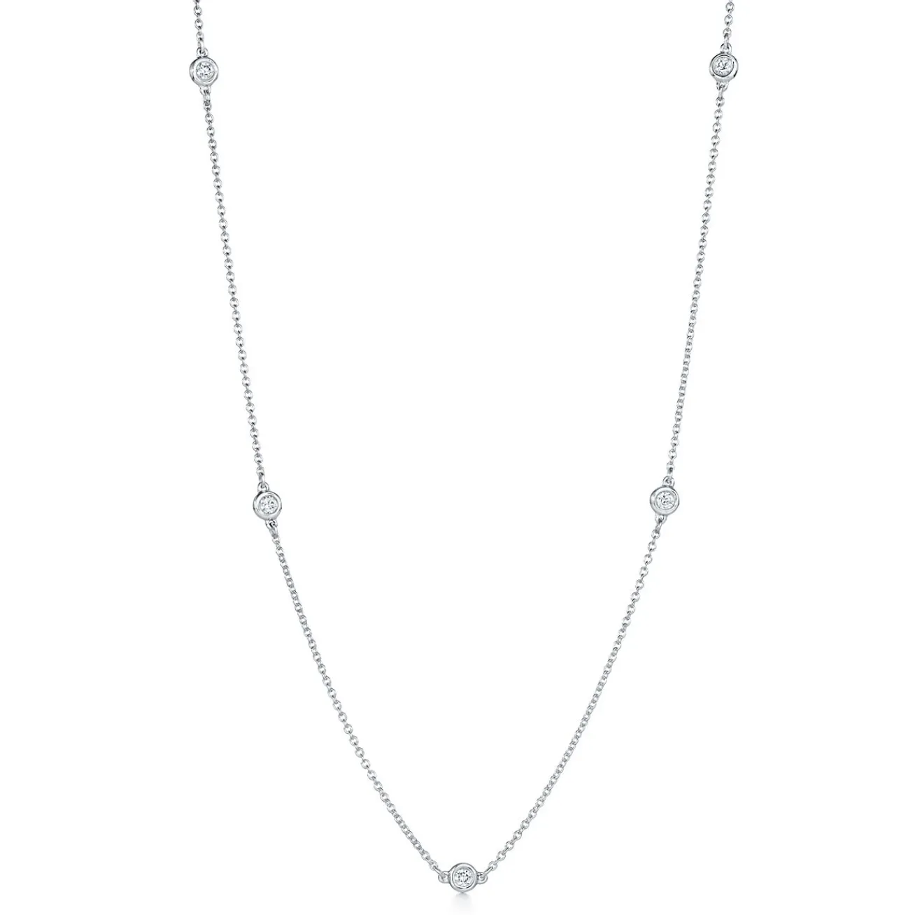Tiffany & Co. Elsa Peretti® Diamonds by the Yard® necklace in sterling silver. | ^ Necklaces & Pendants|Sterling Silver Jewelry
