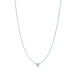 Tiffany & Co. Elsa Peretti® Diamonds by the Yard® Single Diamond Pendant in Silver | ^ Necklaces & Pendants|Gifts for Her