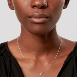 Tiffany & Co. Elsa Peretti® Diamonds by the Yard® Single Diamond Pendant in Silver | ^ Necklaces & Pendants|Gifts for Her