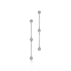 Tiffany & Co. Elsa Peretti® Diamonds by the Yard® Drop Earrings in Platinum | ^ Earrings|Platinum Jewelry