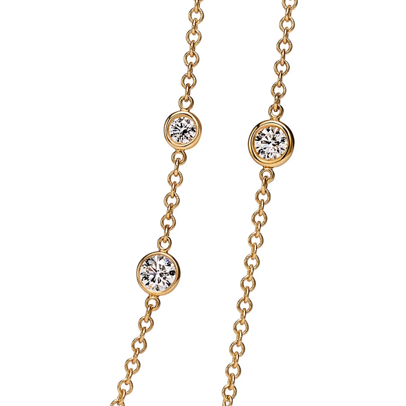 Tiffany & Co. Elsa Peretti® Diamonds by the Yard® Sprinkle Necklace in Gold with Diamonds | ^ Necklaces & Pendants|Gold Jewelry