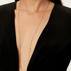 Tiffany & Co. Elsa Peretti® Diamonds by the Yard® Sprinkle Necklace in Gold with Diamonds | ^ Necklaces & Pendants|Gold Jewelry