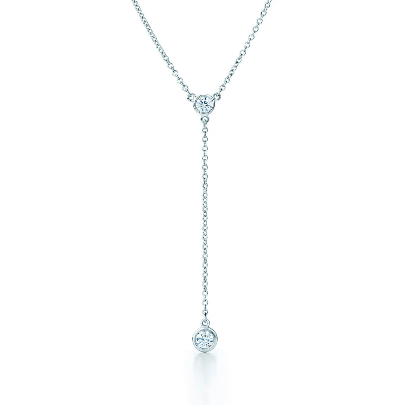 Tiffany & Co. Elsa Peretti® Diamonds by the Yard® necklace in platinum. | ^ Necklaces & Pendants|Platinum Jewelry