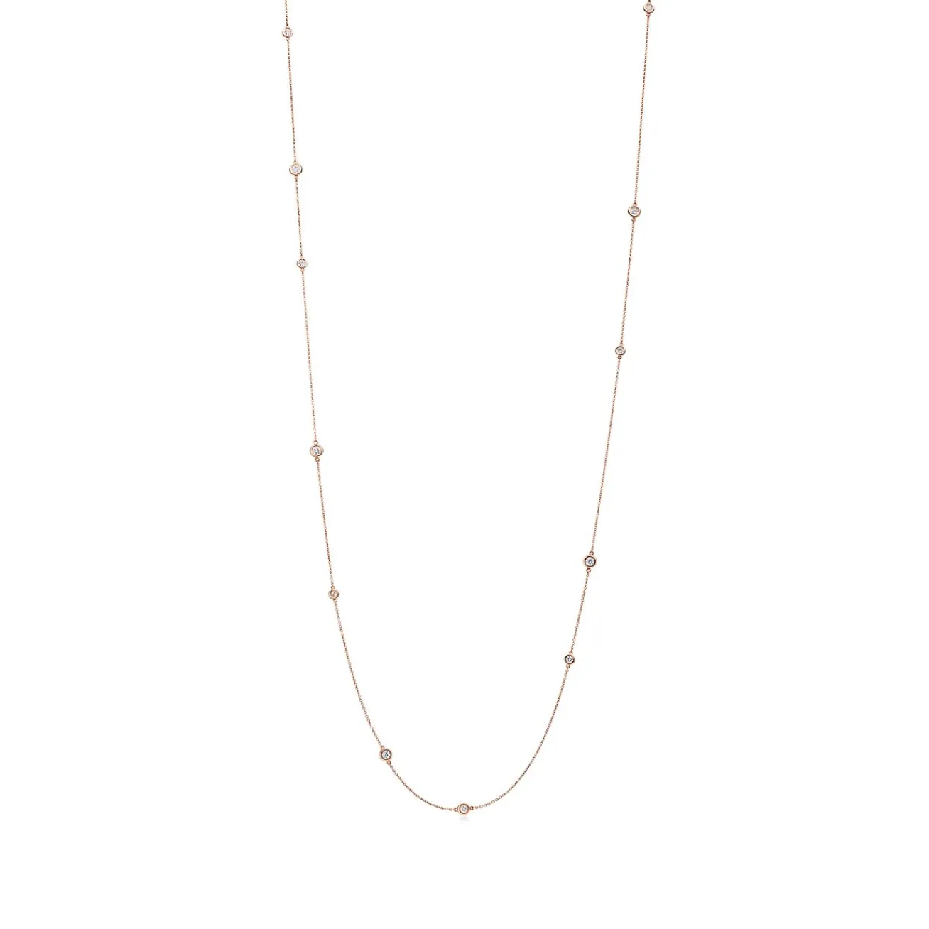 Tiffany & Co. Elsa Peretti® Diamonds by the Yard® sprinkle necklace in 18k rose gold | ^ Necklaces & Pendants|Rose Gold Jewelry